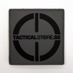Tacticalstore PVC Patch 8x8cm - Grå/Svart