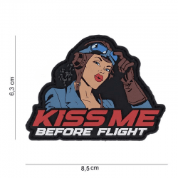 101 INC PVC Patch - Kiss me before flight
