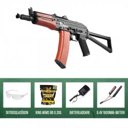 Cybergun Kalashnikov AKS74U Full Metal AEG Valuepack