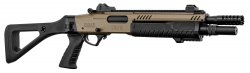 Black Ops Fabarm STF12 Compact Shotgun Pump Gas 6mm - Tan