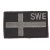 Snigel Patch Swedish Flag Black&Grey -12 Small