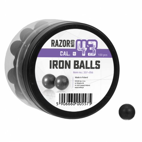 100 Billes Caoutchouc-Acier Calibre .43 - Pour Paintball, Défense - Haute Précision - 1,7g/pièce