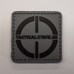 Tacticalstore PVC Patch 4x4cm - Grå/Svart