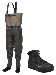 Greys Tail Breathable Stockingfoot Wader Kit Felt