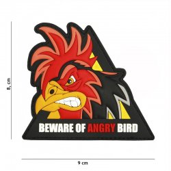 101 INC PVC Patch - Beware Of Angry Bird Triangle