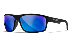 WileyX Peak Captivate Polarized Blue Mirror Lenses Matte Black Frame