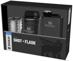Stanley Adventure Shot + Flask Gift Set - Matte Black