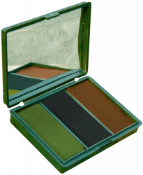BCB Ansiktsfärg Camo med Spegel - Grön/Svart/Brun