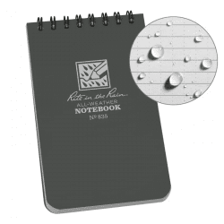 Rite In The Rain Top Spiral Notebook, 7,5x12,5cm - Grå