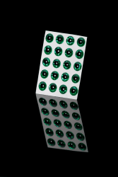 A.Jensen 3-D Epoxy Eyes Green 6mm 20 Pcs