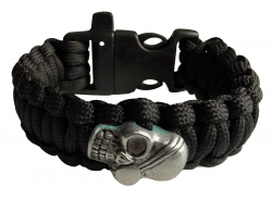 HLTD Paracordarmband Skull med Visselpipa 25mm