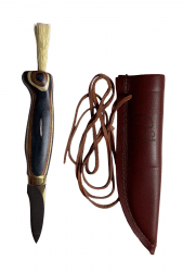 Wood Jewel Svampkniv med Borste - Zebra