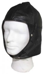 MFH Leather Hood Repro Lined - Black