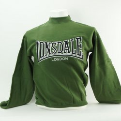 Lonsdale Full Embroidery Crewneck Army Green - XSmall
