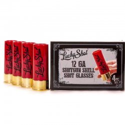 Lucky Shot Shot Glasses Shotgun Shells 4.5cl 4pcs