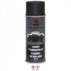 MFH Army Spray Paint 400 ml Matt Svart