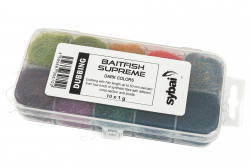 Sybai Baitfish Supreme Dubbing, Box, Dark colors 10x1g