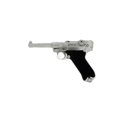 WE P08 4" Luger GBB 6mm Full Metal - Silver