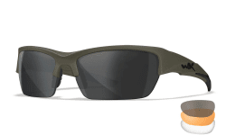 WileyX VALOR 2.5 Grey/Clear/Light Rust Lenses Matte Green Frame