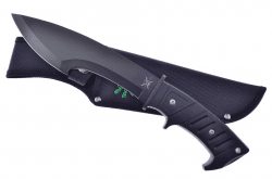Tac Xtreme Black Rubber Bowie w/Nylon Sheath