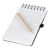 Fosco Waterproof Notebook with Pencil 13x8cm