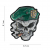 101 INC PVC 3D Patch - UV Skull Green Beret