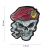 101 INC PVC 3D Patch - UV Skull Red Beret