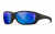 WileyX Gravity Captivate Polarized Blue Mirror Lenses Black Crystal Frame