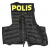 PGT Patch Ryggmärke Polis 28x10cm