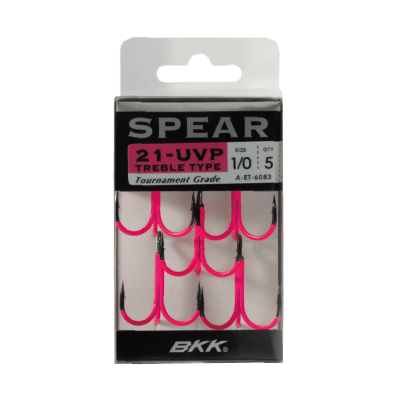 BKK SPEAR-21 UVP Treble Hook, Pink