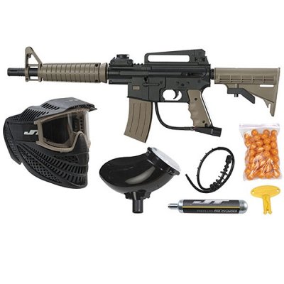 JT Tactical Ready to Play Paintball Gun Kit - Tan/Black