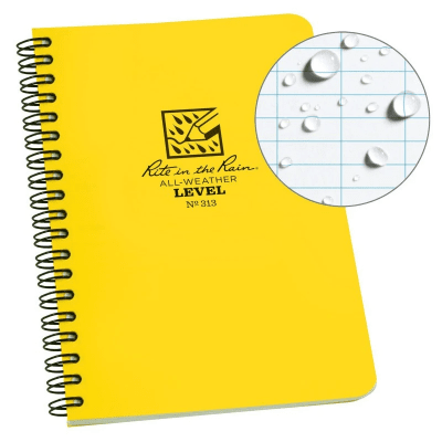 Rite In The Rain Side Spiral Notebook, 18x12cm - Gul