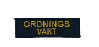 Robust Embroidered Patch - Ordningsvakt