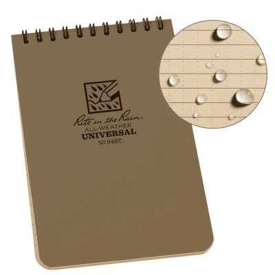 Rite In The Rain Notebook, 10x15cm - Tan