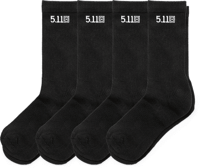 5.11 Tactical Duty Ready Basic Crew Socks (4-Pack)
