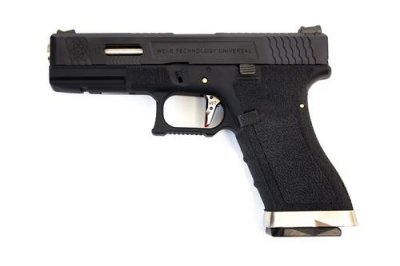 WE E Force EU17 Pistol BK (Black Slide and Silver Barrel)