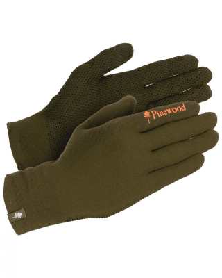 Pinewood Handske Hunters Liner Stretch (Färg: Mossgreen/D.Brown)
