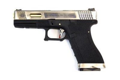 WE E Force EU17 Pistol BK (Silver Slide and Gold Barrel)