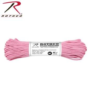 Rothco 550lb Type III Paracord 30m (Färg: Rose Pink)