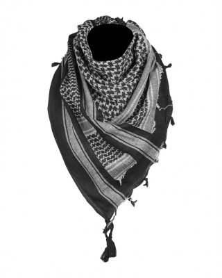 Mil-Tec Shemagh 110x110cm (Färg: Svart/Vit)