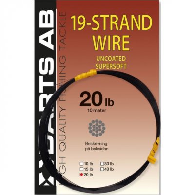 Darts 19-Strand Uncoatad Wire Supersoft 10m