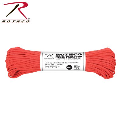Rothco 550lb Type III Paracord 30m (Färg: Röd)