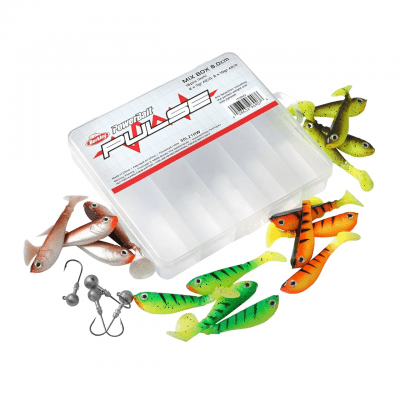 Berkley Pulse Shad MixBox with Jigheads 8cm