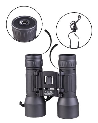 Mil-Tec Binoculars 10x42 - Black