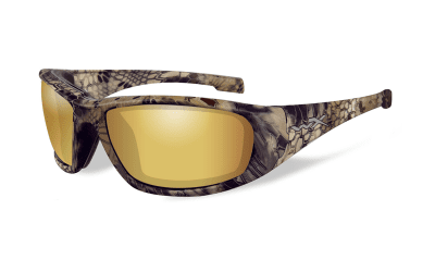 WileyX BOSS Pol Amber Gold Mirror Kryptek Highlander Frame