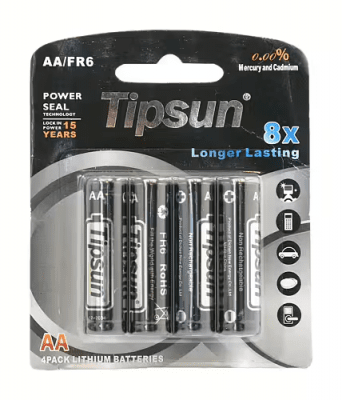 Tipsun AA Lithium Batteri 4-pack