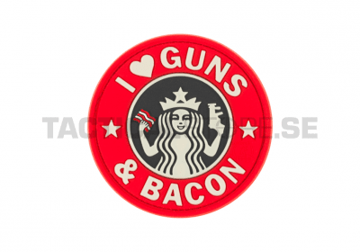 JTG Guns and Bacon PVC Patch (Färg: Röd)