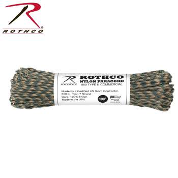 Rothco 550lb Type III Paracord 30m (Färg: Woodland)