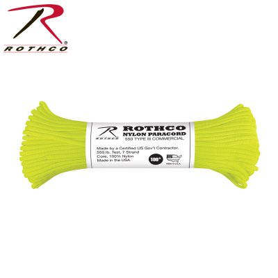Rothco 550lb Type III Paracord 30m (Färg: Neon Yellow)
