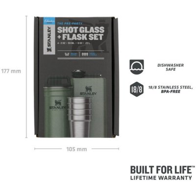 Stanley Adventure Shot + Flask Gift Set - Hammertone Green